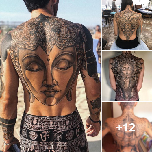 The Allure of Buddha Dotwork Mandala Back Tattoos