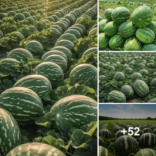 Nature’s Juicy Delight: Discovering the Oasis of Gigantic Watermelons, an Exquisite Haven of Sweet and Succulent Indulgences!