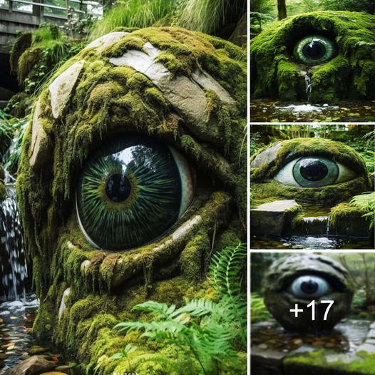 Unveiling Nature’s Enigma: A Tearful Eye Embedded in a Mysterious Rock, Conjuring an Intriguing Scene that Captivates Curiosity