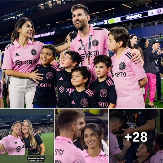 Adorable moments: Messi shares his Leagues Cup victory with his family