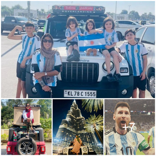 The mother of 5 drove more than 3,000 km to Qatar to watch Messi play. and the sweet ending