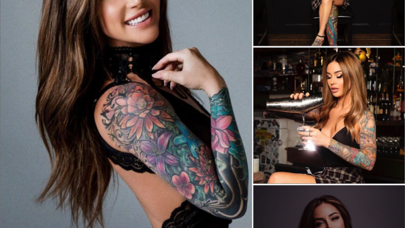 Jessica Wilde’s beauty is truly captivating, and her beautiful tattoos add an extra layer of charm to her unique style