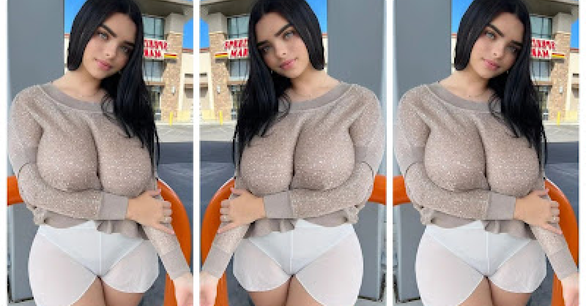 “No Need For Bra ” Lady Shows Unique Chest In 5 Lovely Photos